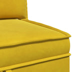 Sofá Esquinero con Almacenamiento Amarillo Terciopelo