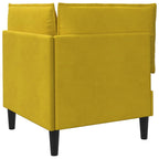Sofá Esquinero con Almacenamiento Amarillo Terciopelo