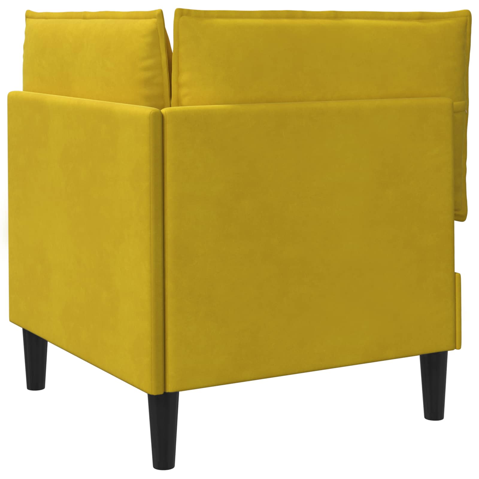 Sofá Esquinero con Almacenamiento Amarillo Terciopelo