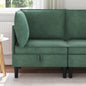 Yellow Velvet Corner Sofa with Storage