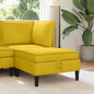 Yellow Velvet Corner Sofa with Storage