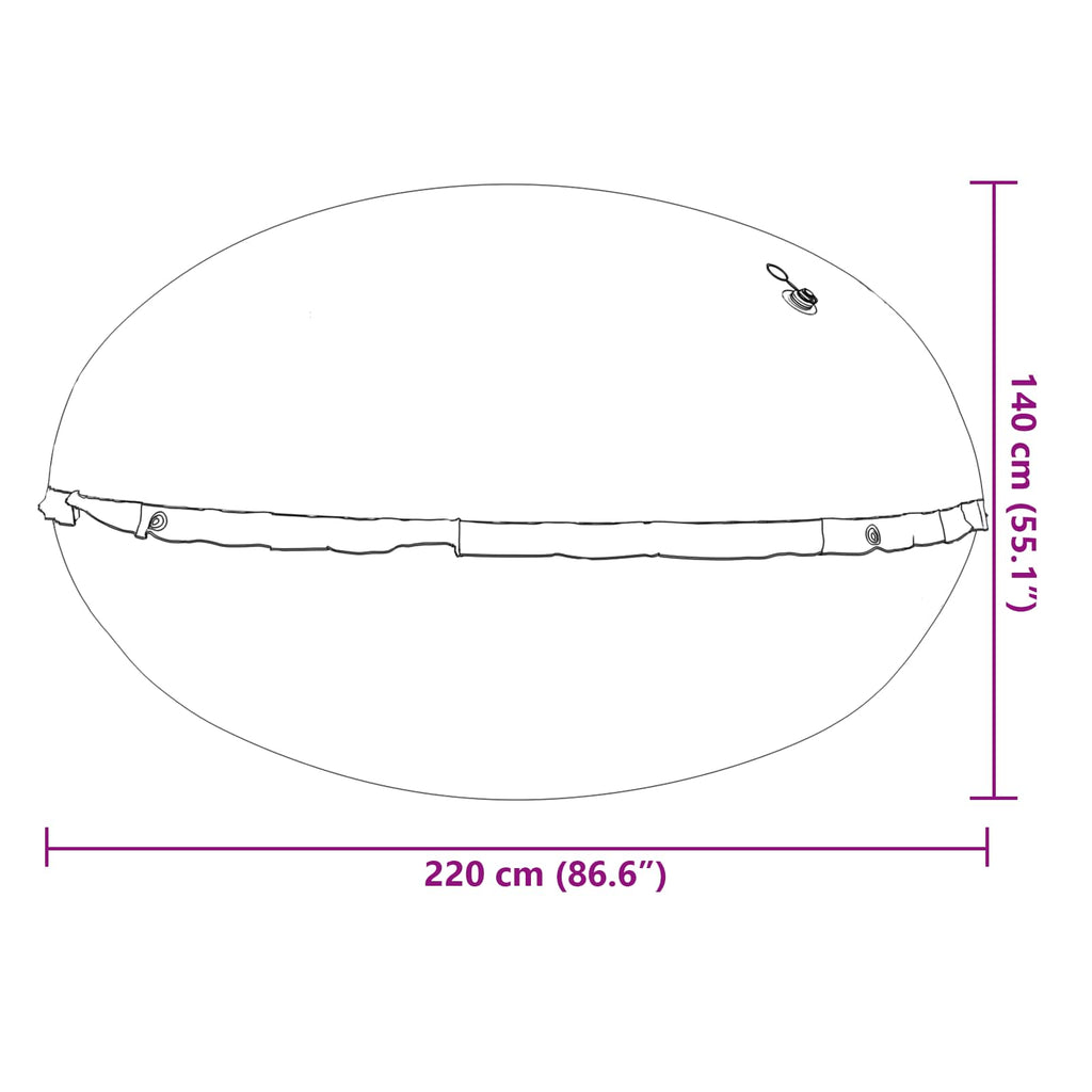 Almohada de piscina de invierno Azul Ø 220 x 140 cm PVC