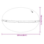 Almohada de piscina de invierno Azul Ø 220 x 140 cm PVC