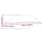 Almohada de piscina de invierno Azul 380 x 180 x 140 cm PVC