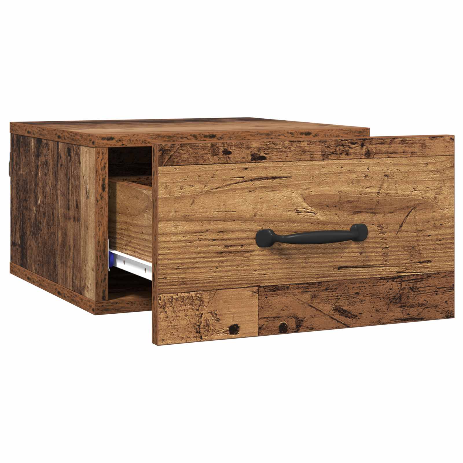 Armario de Noche con cajón Madera envejecida 35 x 35 x 20 cm