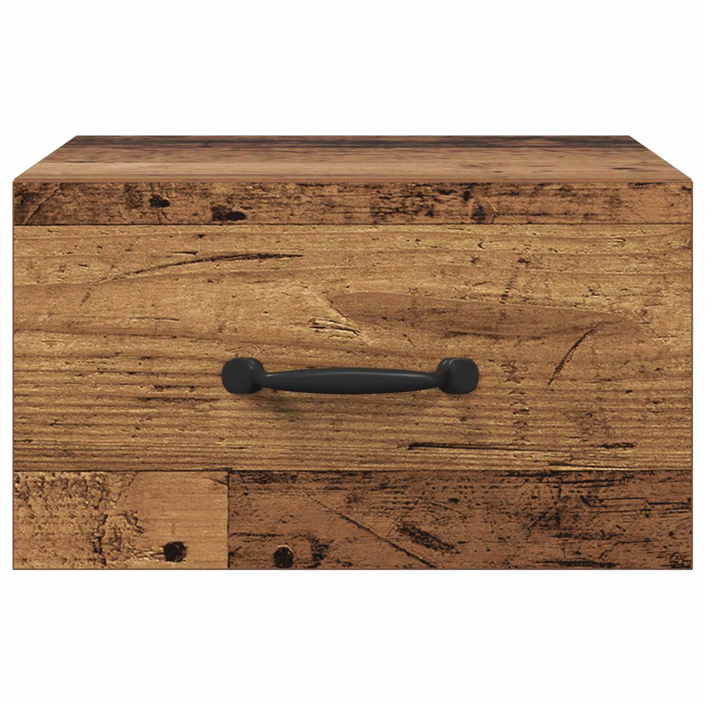 Armario de Noche con cajón Madera envejecida 35 x 35 x 20 cm