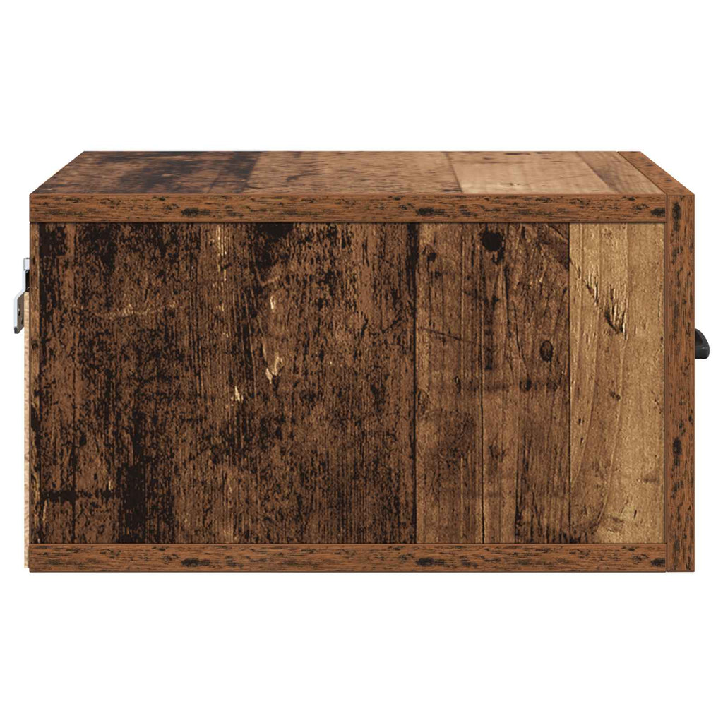Armario de Noche con cajón Madera envejecida 35 x 35 x 20 cm