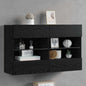 Mueble de TV Montado en la Pared con LED Madera envejecida