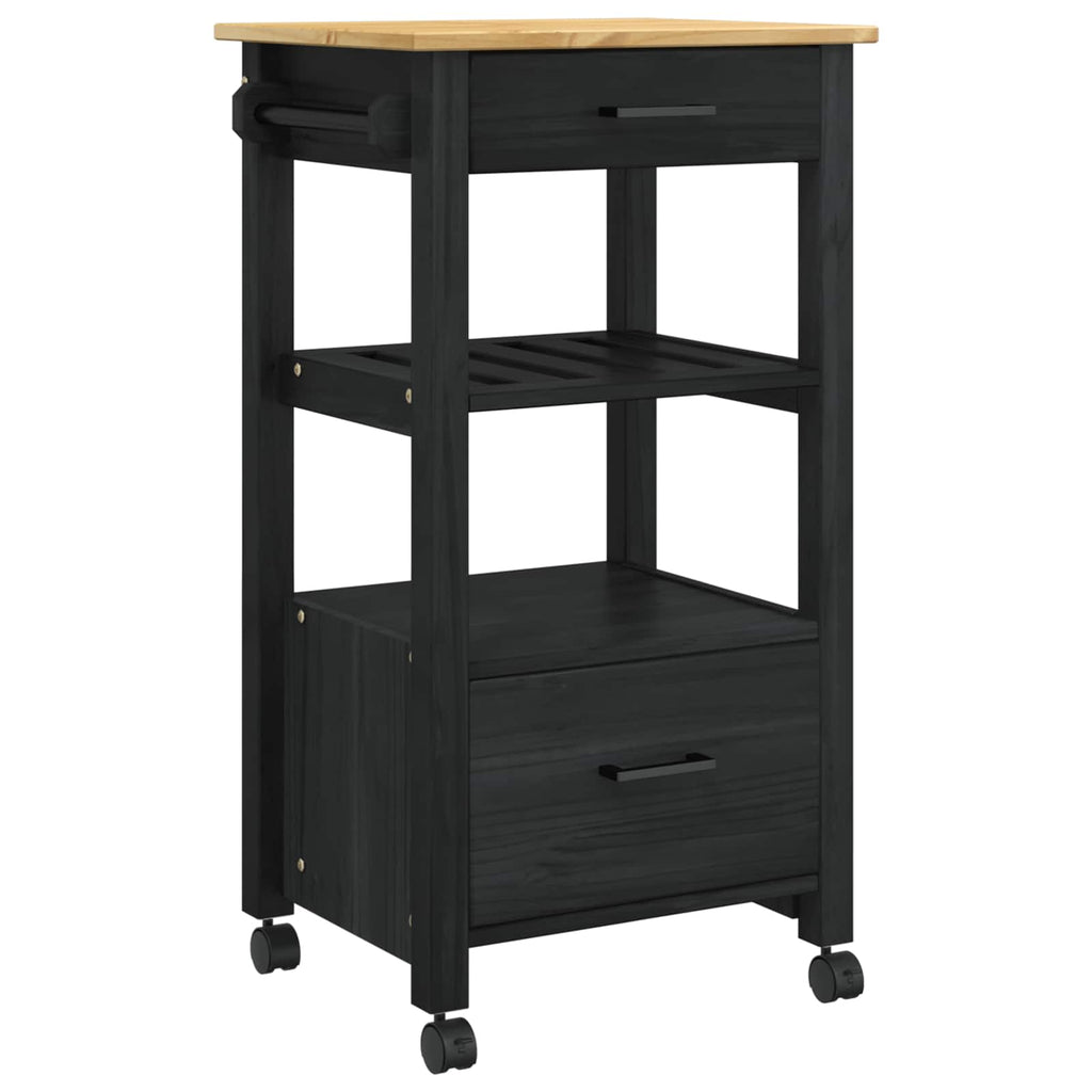 Carro de Cocina MONZA Negro 48 x 40 x 88,5 cm