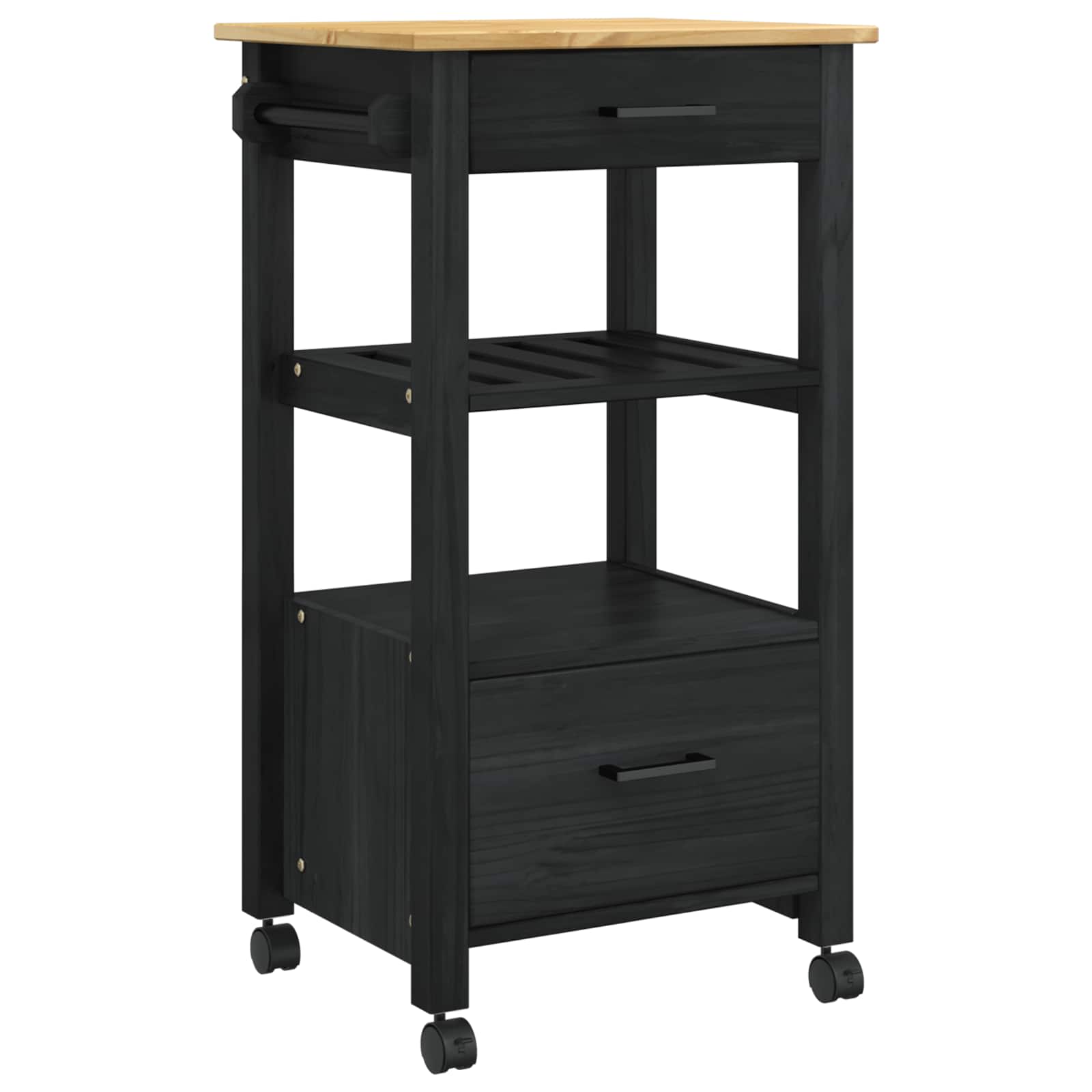 Carro de Cocina MONZA Negro 48 x 40 x 88,5 cm
