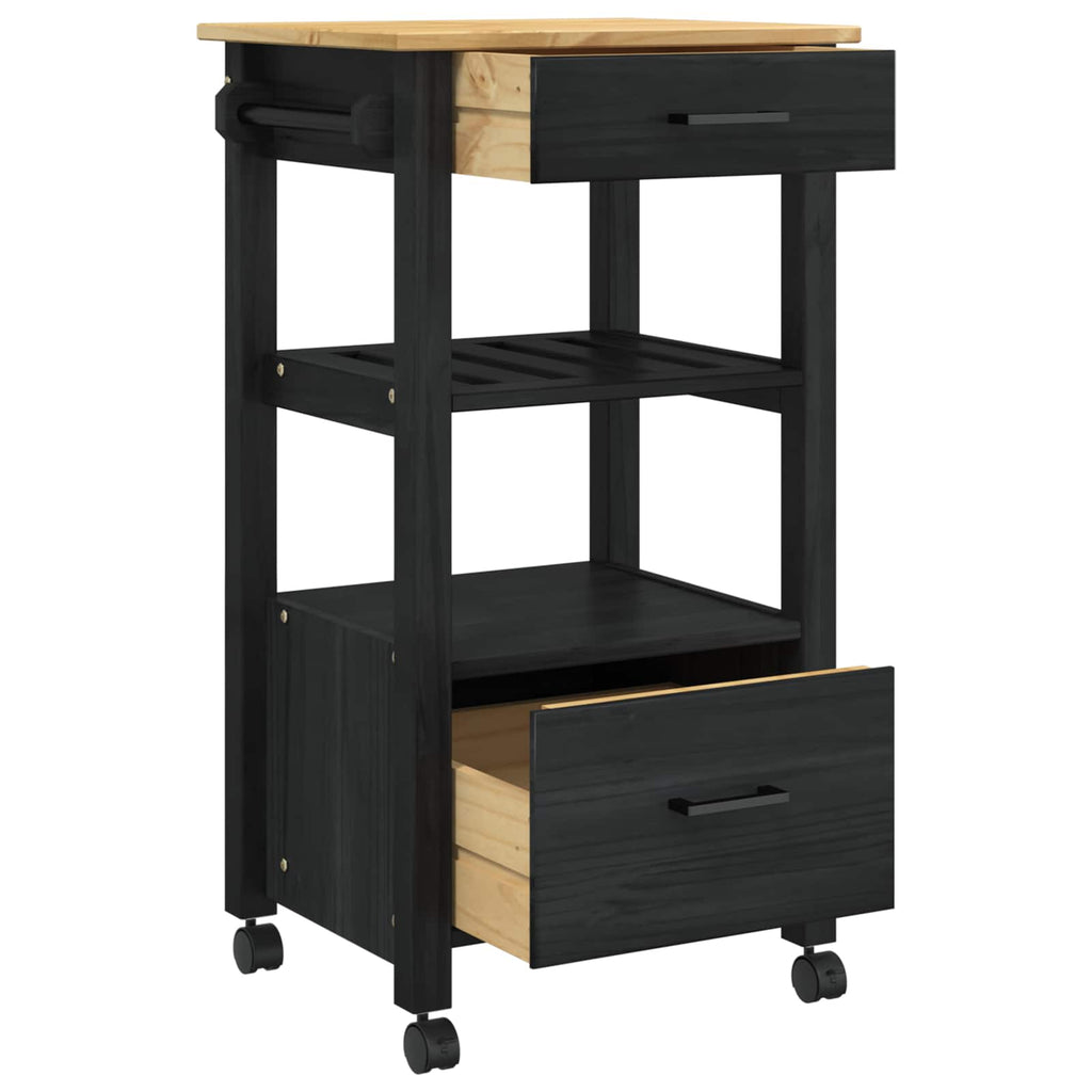Carro de Cocina MONZA Negro 48 x 40 x 88,5 cm