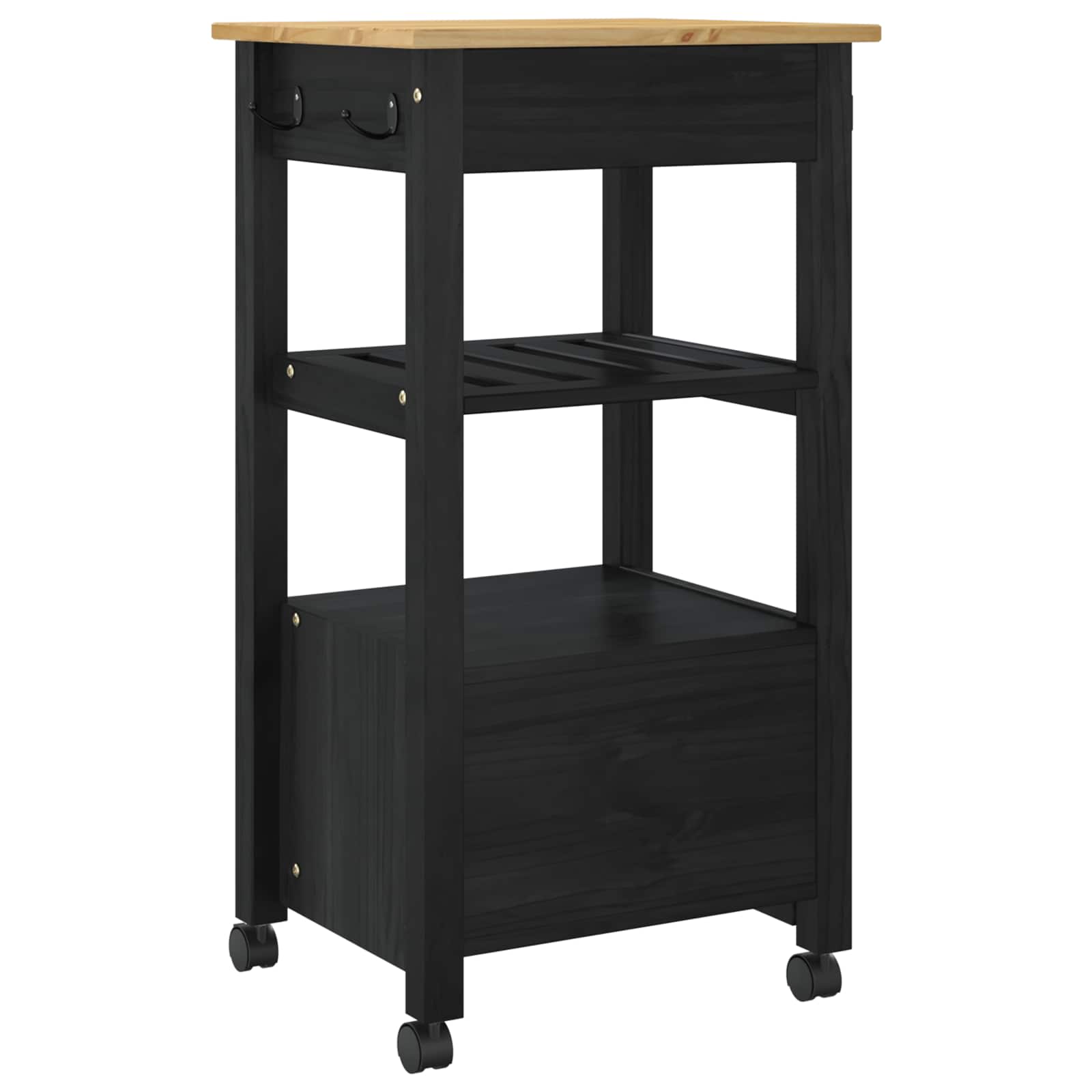 Carro de Cocina MONZA Negro 48 x 40 x 88,5 cm