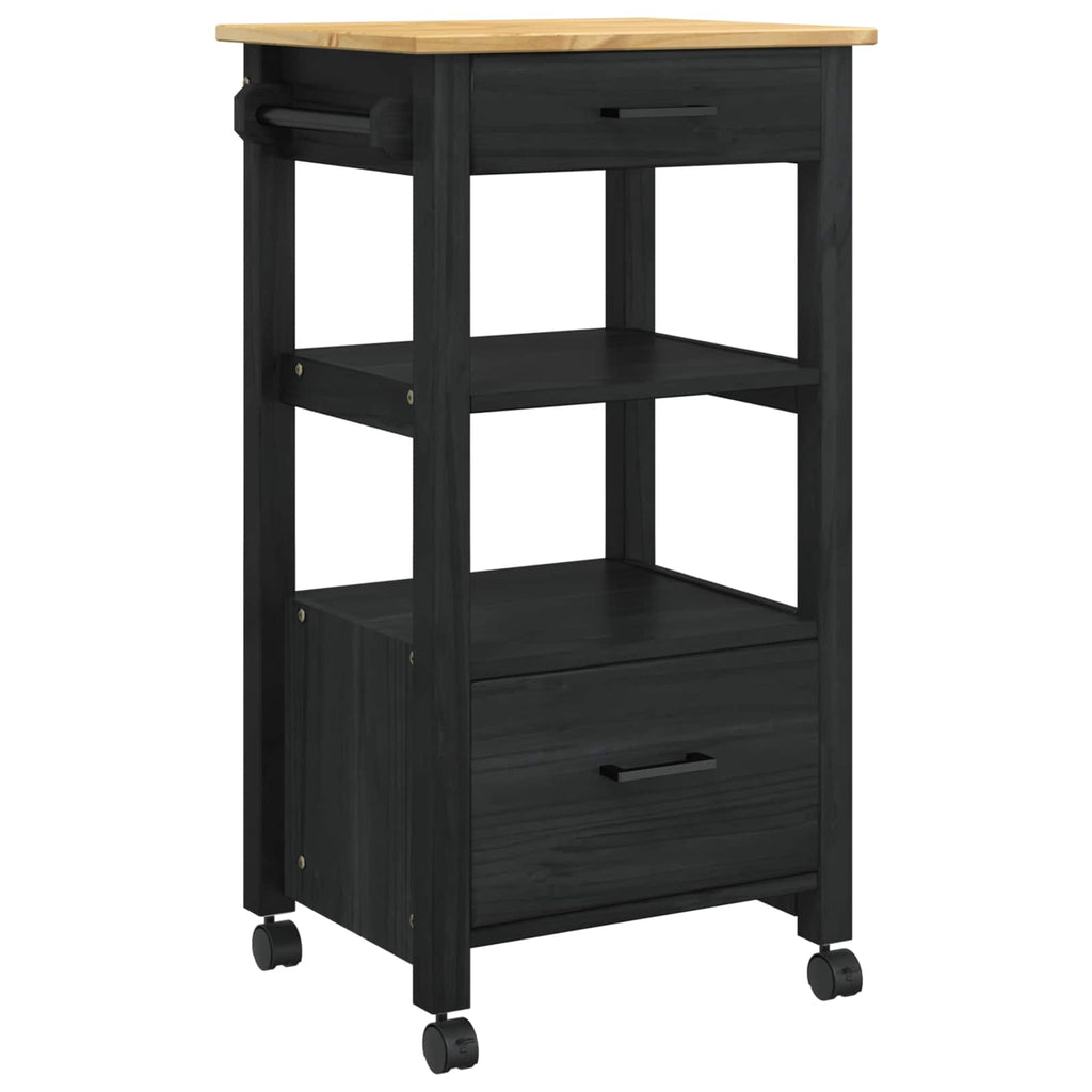 Carro de Cocina MONZA Negro 48 x 40 x 88,5 cm