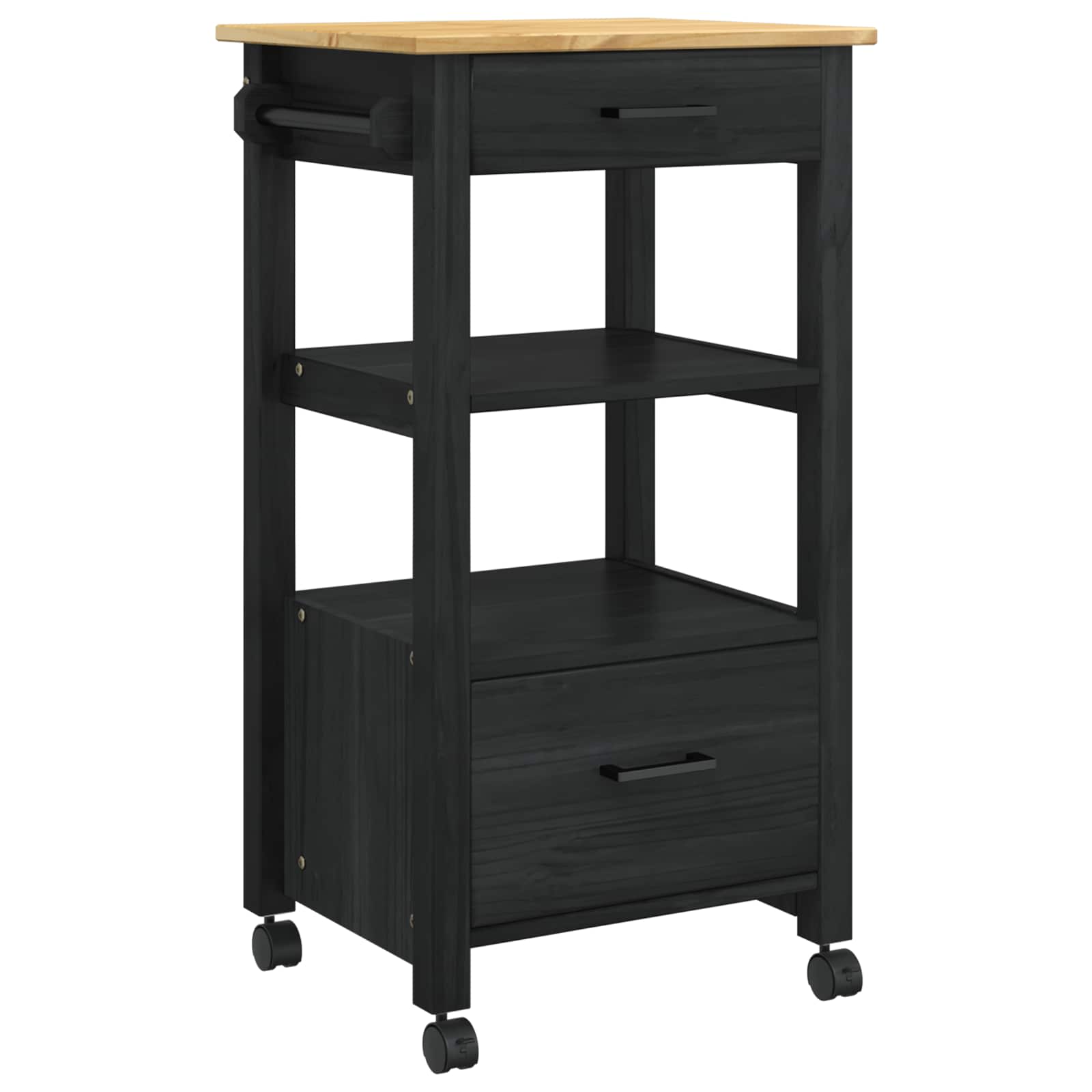 Carro de Cocina MONZA Negro 48 x 40 x 88,5 cm