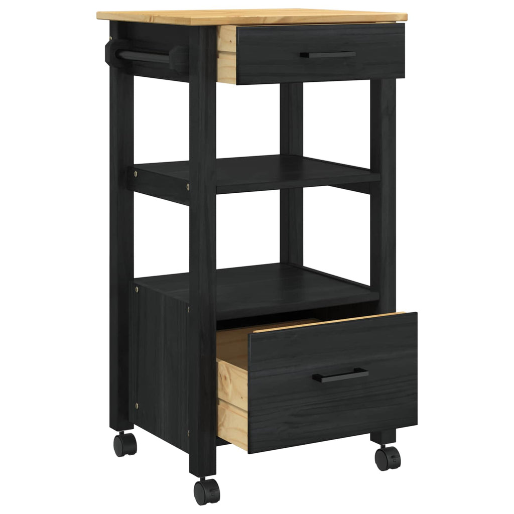 Carro de Cocina MONZA Negro 48 x 40 x 88,5 cm