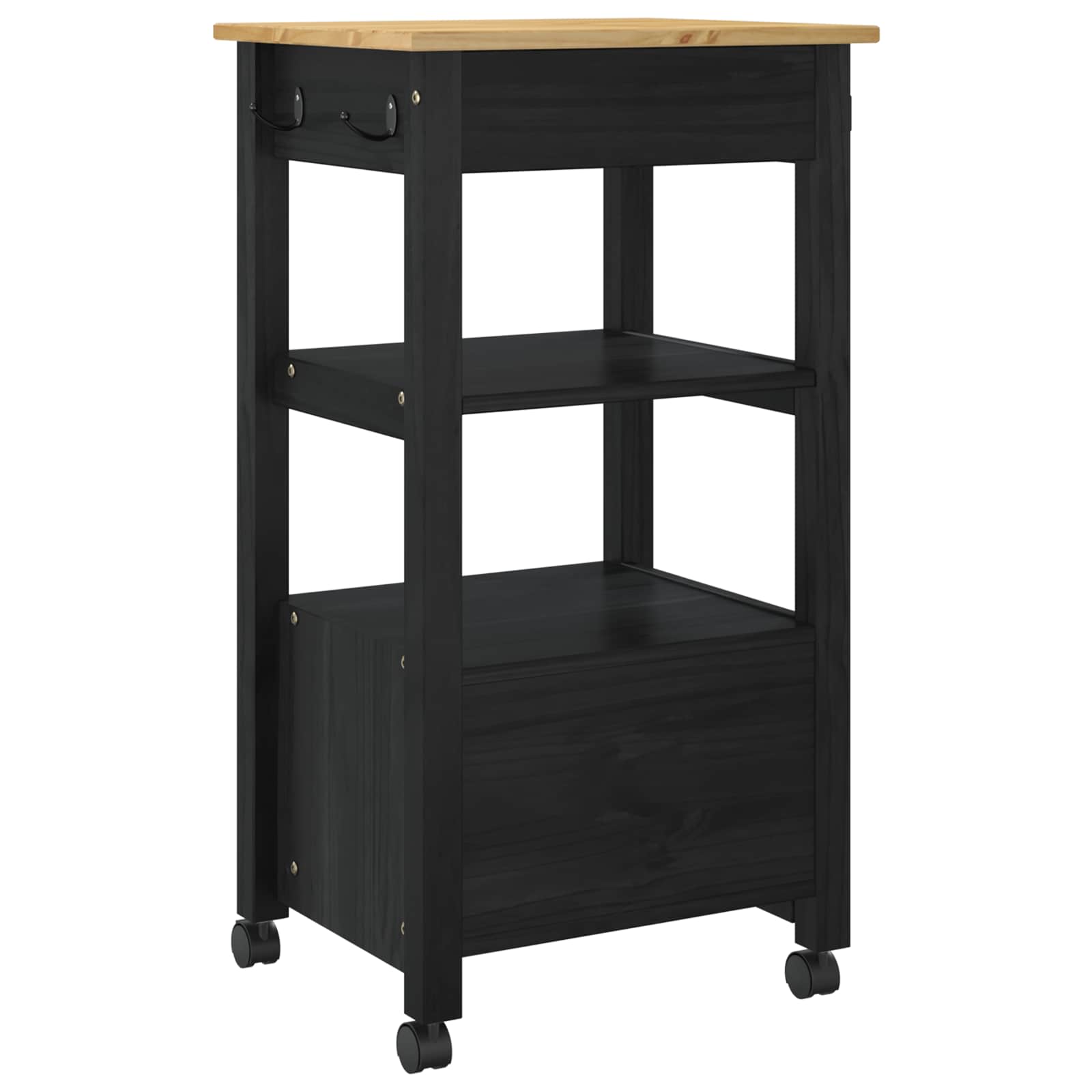 Carro de Cocina MONZA Negro 48 x 40 x 88,5 cm