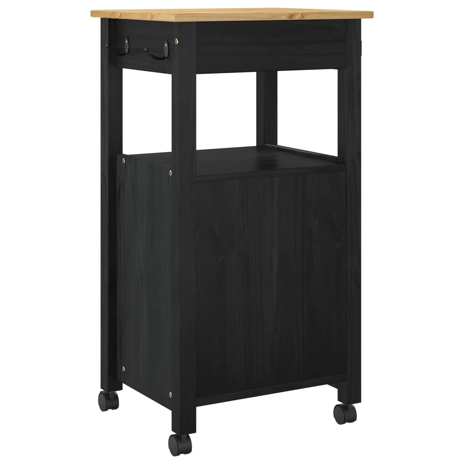 Carro de Cocina MONZA Negro 48 x 40 x 88,5 cm