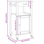 Carro de Cocina MONZA Negro 48 x 40 x 88,5 cm