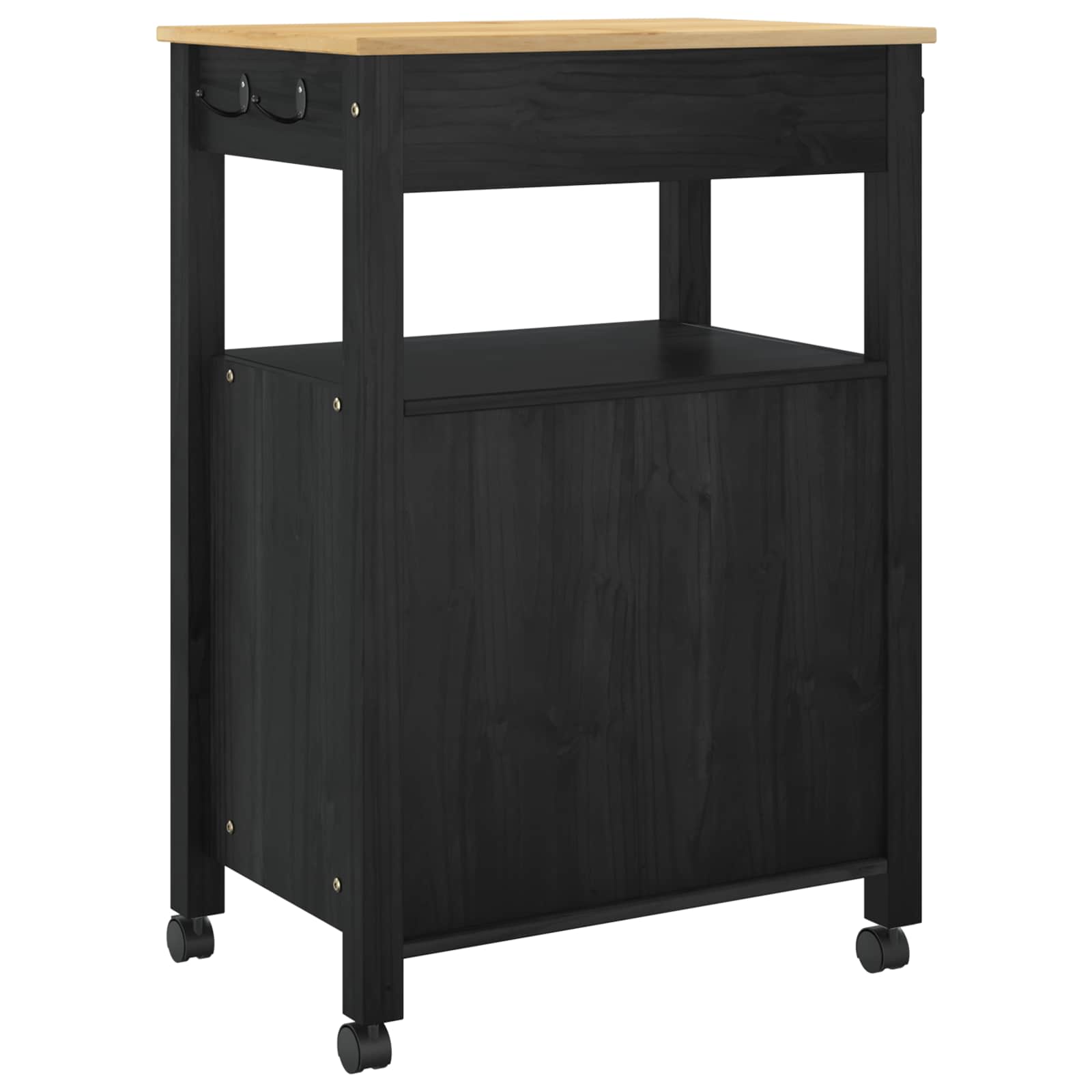 Carro de Cocina MONZA Negro 60 x 40 x 88,5 cm