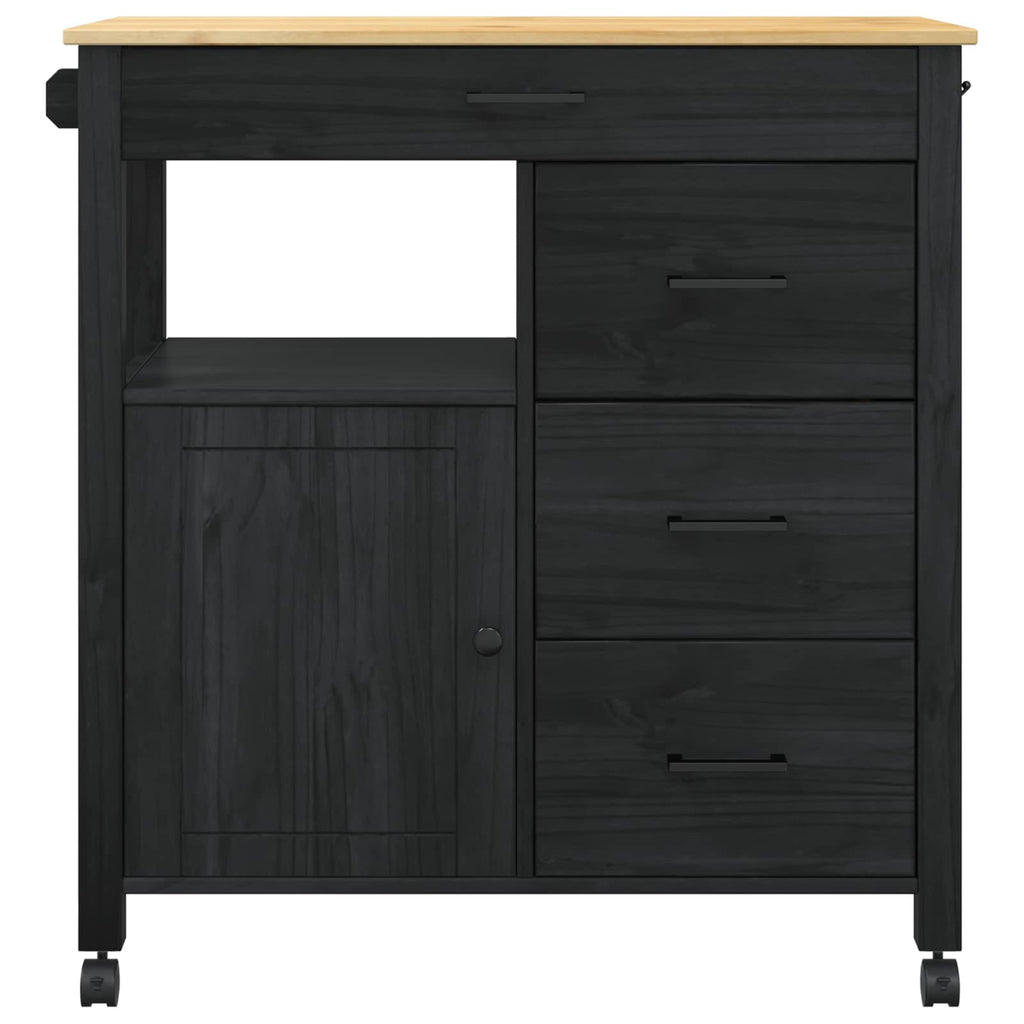 Carro de Cocina MONZA Negro 84 x 40 x 88,5 cm
