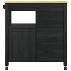 Carro de Cocina MONZA Negro 84 x 40 x 88,5 cm