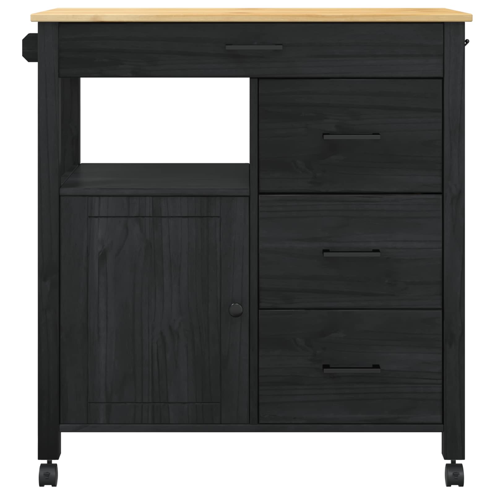 Carro de Cocina MONZA Negro 84 x 40 x 88,5 cm