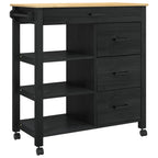 Carro de Cocina MONZA Negro 84 x 40 x 88,5 cm