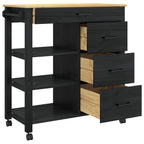 Carro de Cocina MONZA Negro 84 x 40 x 88,5 cm