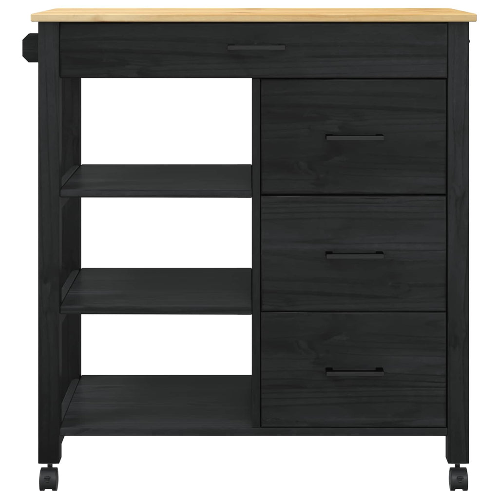 Carro de Cocina MONZA Negro 84 x 40 x 88,5 cm