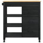 Carro de Cocina MONZA Negro 84 x 40 x 88,5 cm