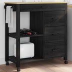 Carro de Cocina MONZA Negro 84 x 40 x 88,5 cm