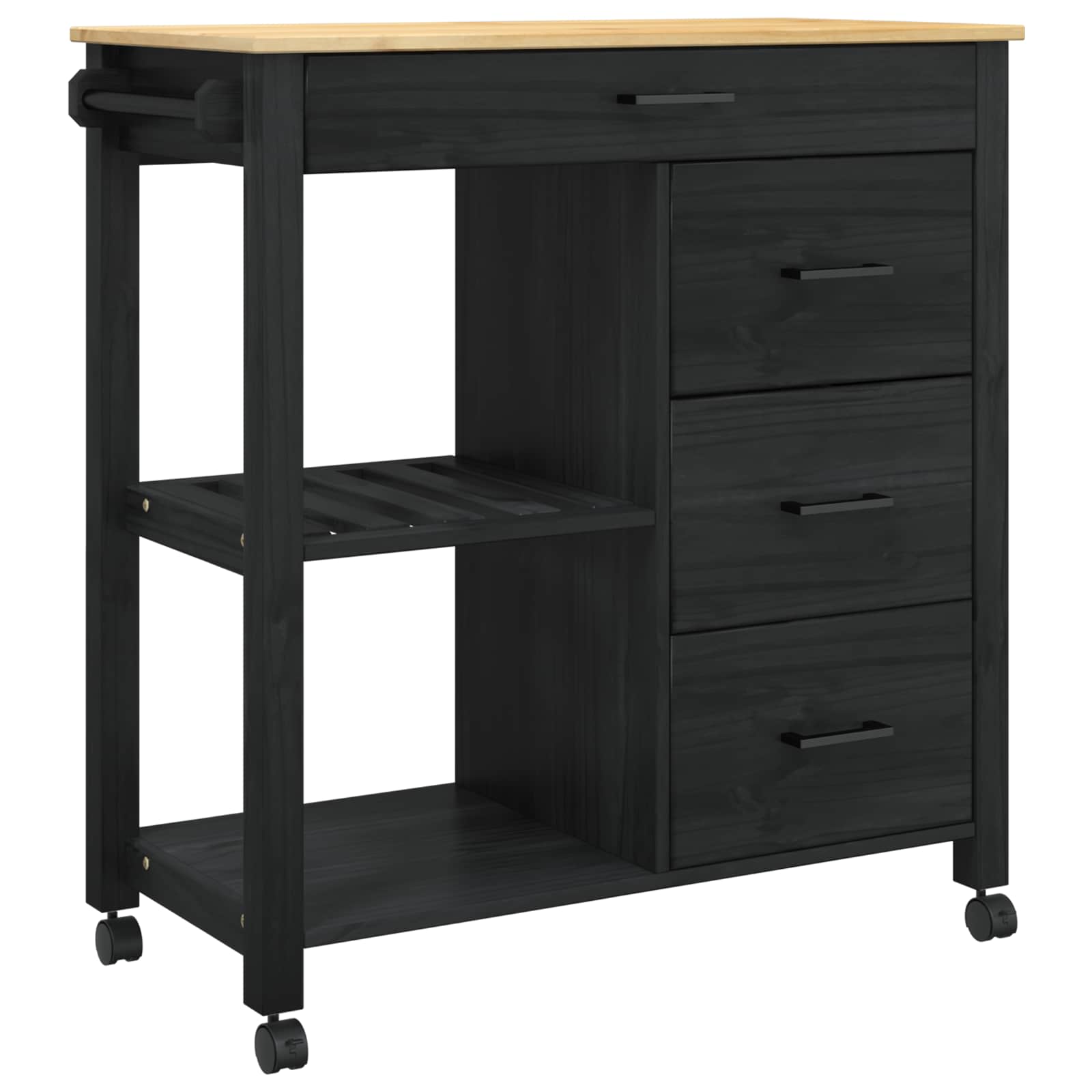 Carro de Cocina MONZA Negro 84 x 40 x 88,5 cm