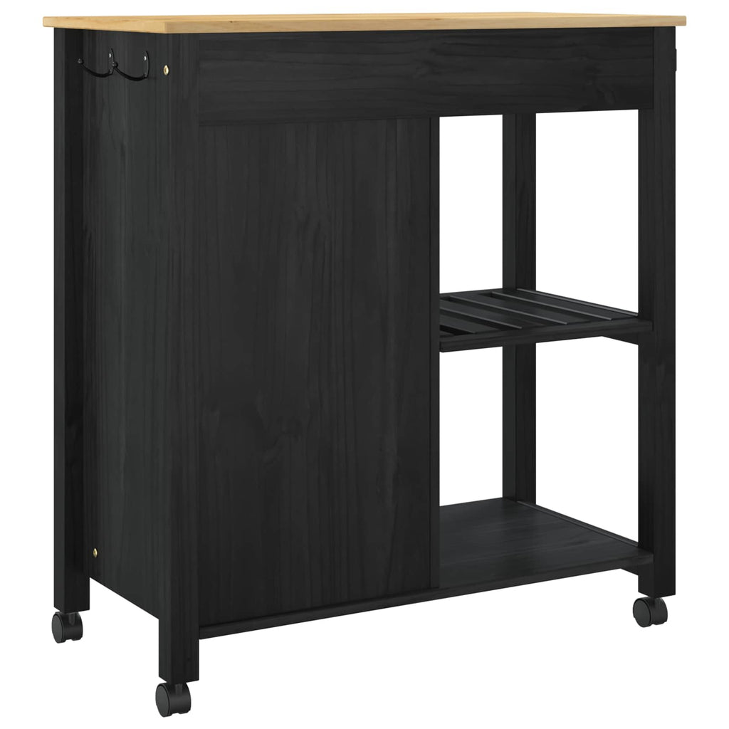 Carro de Cocina MONZA Negro 84 x 40 x 88,5 cm