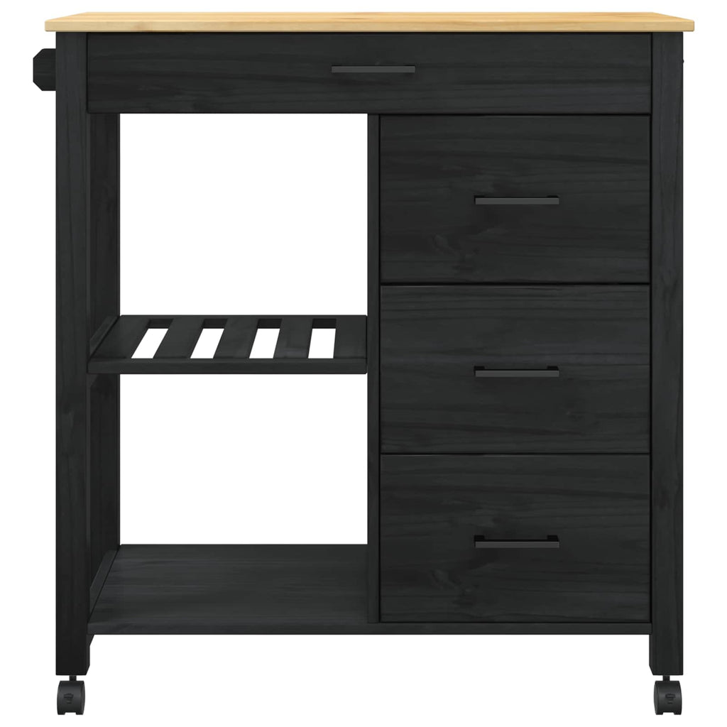 Carro de Cocina MONZA Negro 84 x 40 x 88,5 cm