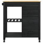 Carro de Cocina MONZA Negro 84 x 40 x 88,5 cm