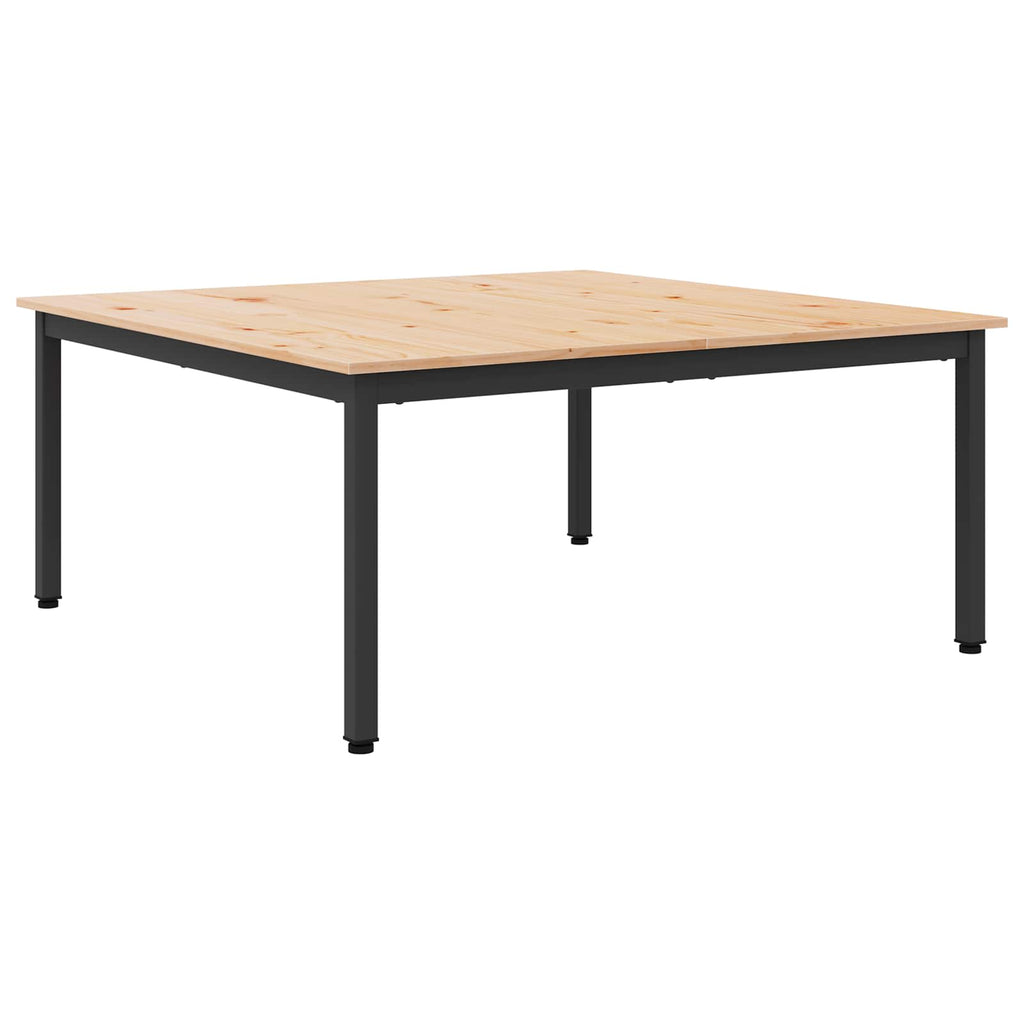 Mesa de Café Natural 100 x 100 x 45 cm Madera de pino macizo