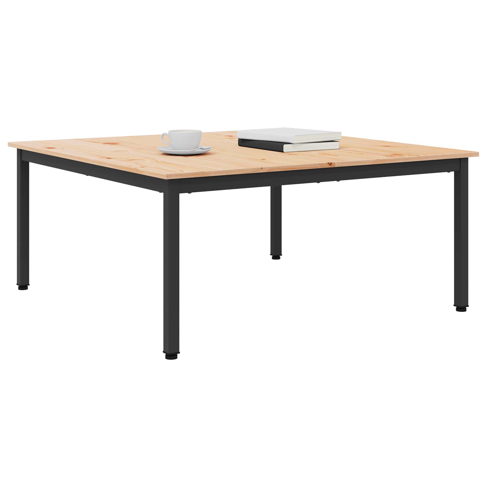 Mesa de Café Natural 100 x 100 x 45 cm Madera de pino macizo