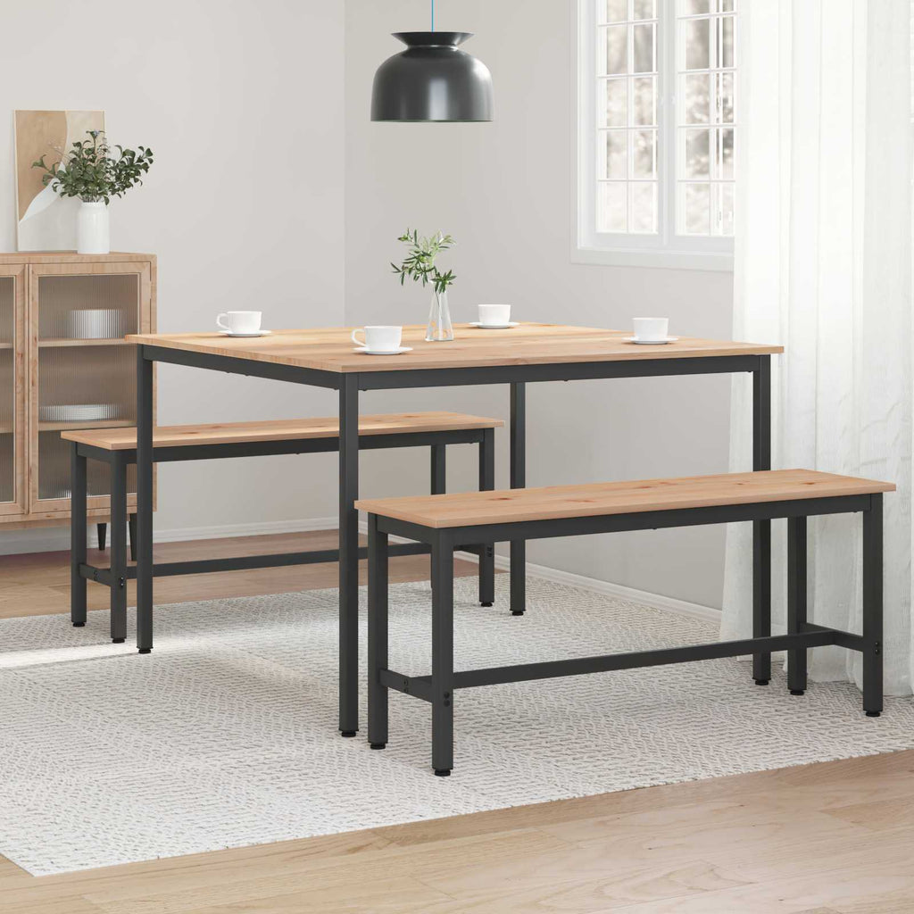 Mesa de Comedor Natural 110 x 110 x 75 cm Madera de pino macizo
