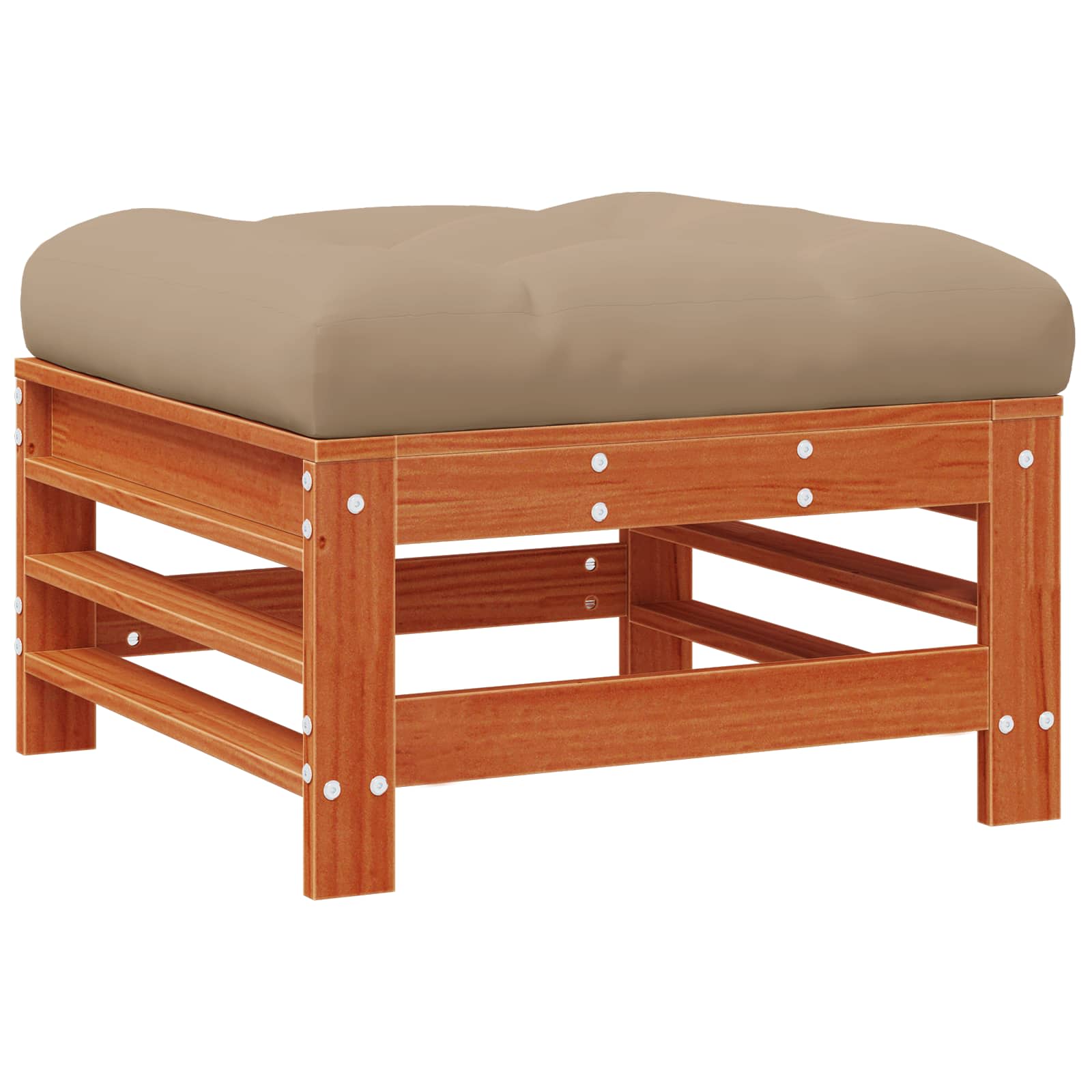 Reposapiés de Jardín Pino macizo Marrón Cera