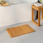 Alfombrilla de baño Marrón 100 x 60 cm Madera de Acacia Sólida