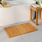 Alfombrilla de baño Marrón 100 x 60 cm Madera de Acacia Sólida