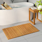 Alfombrilla de baño Marrón 100 x 60 cm Madera de Acacia Sólida