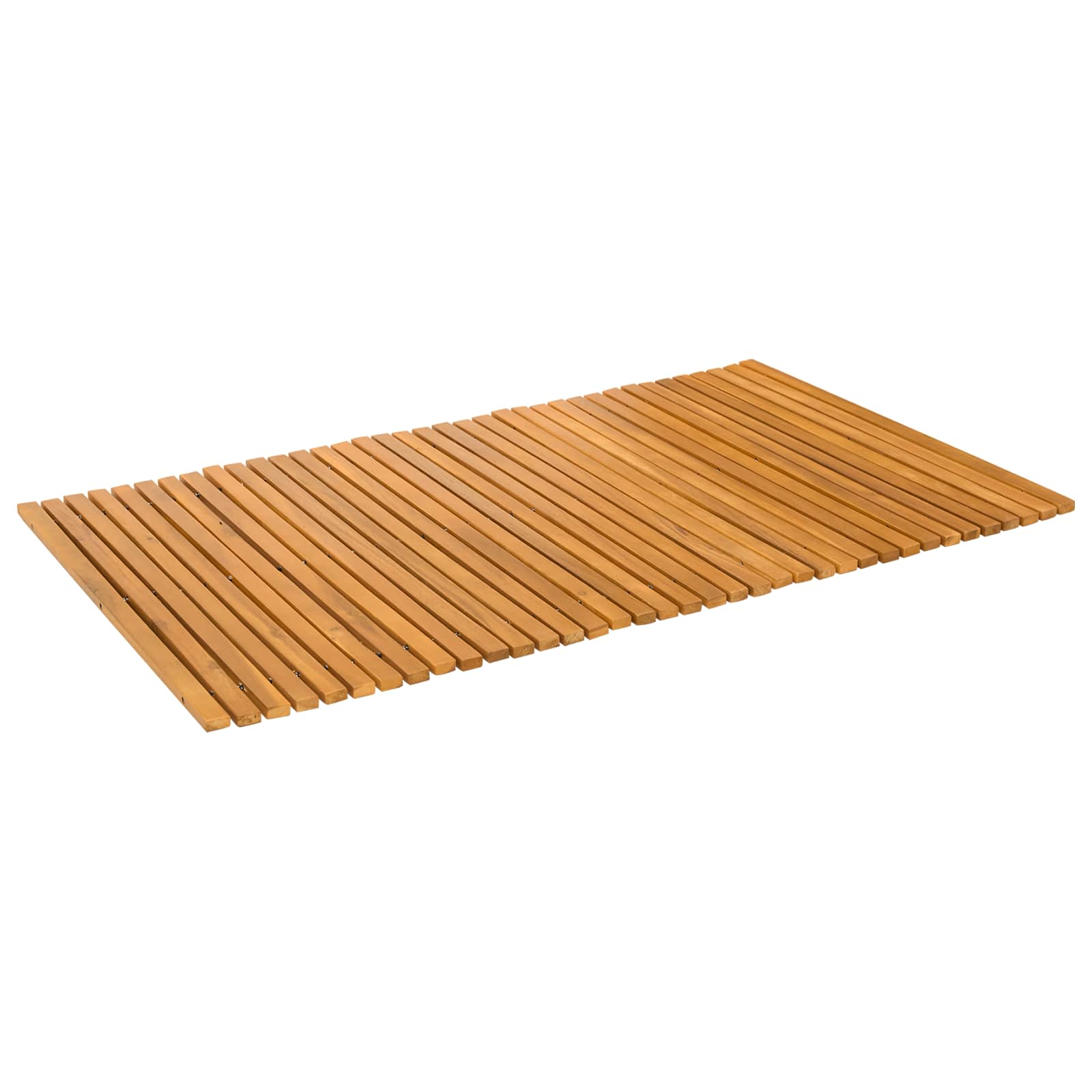 Alfombrilla de baño Marrón 100 x 60 cm Madera de Acacia Sólida
