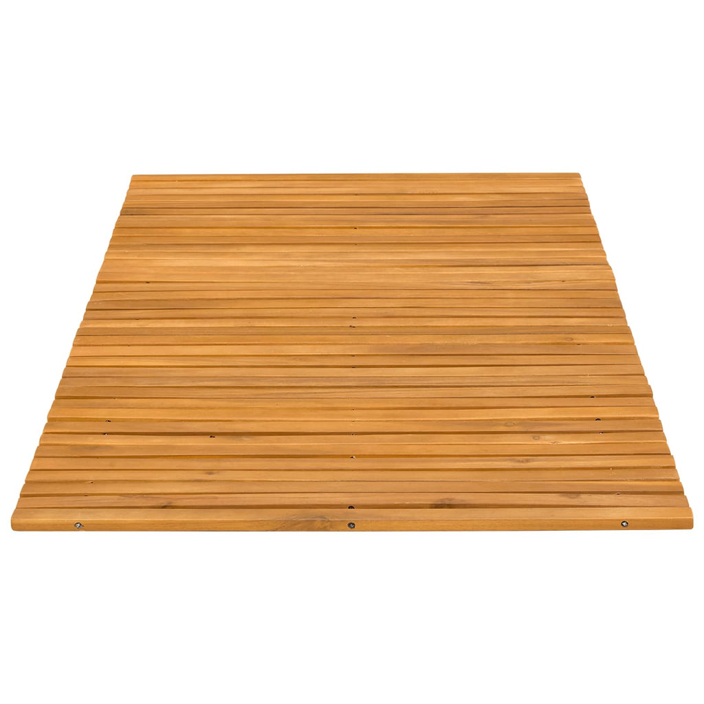 Alfombrilla de baño Marrón 100 x 60 cm Madera de Acacia Sólida