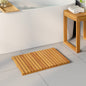Alfombrilla de baño Liso Marrón 100 x 55 cm Madera