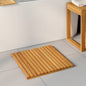 Alfombrilla de baño Liso Marrón 100 x 55 cm Madera