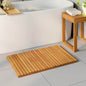 Alfombrilla de baño Liso Marrón 100 x 55 cm Madera