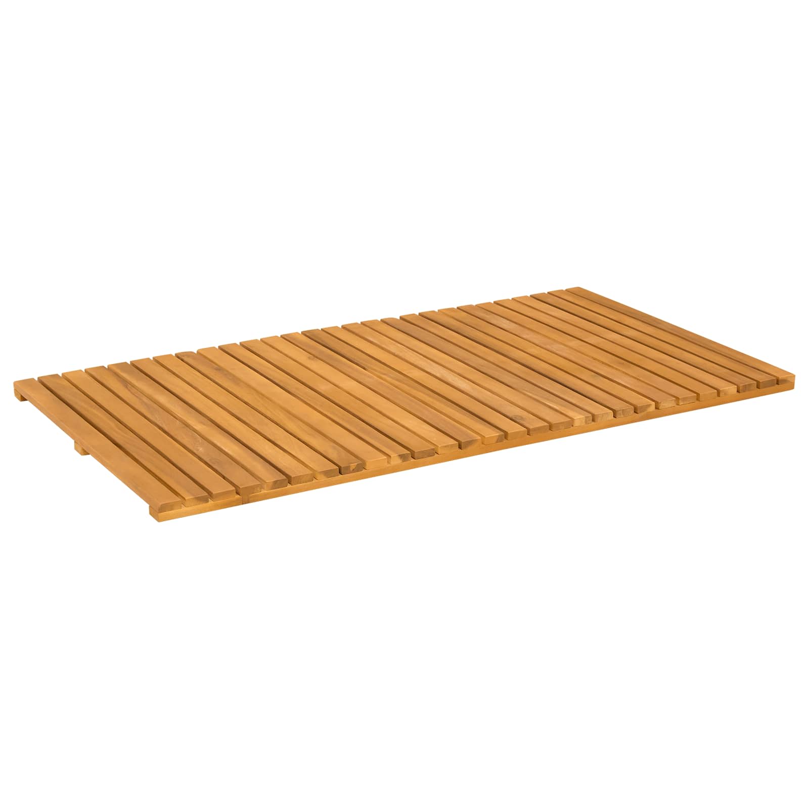 Alfombrilla de baño Liso Marrón 100 x 55 cm Madera