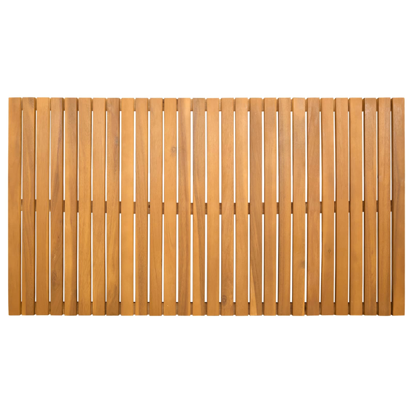 Alfombrilla de baño Liso Marrón 100 x 55 cm Madera