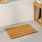 Alfombrilla de baño Liso Marrón 100 x 53 x 2,5 cm Madera